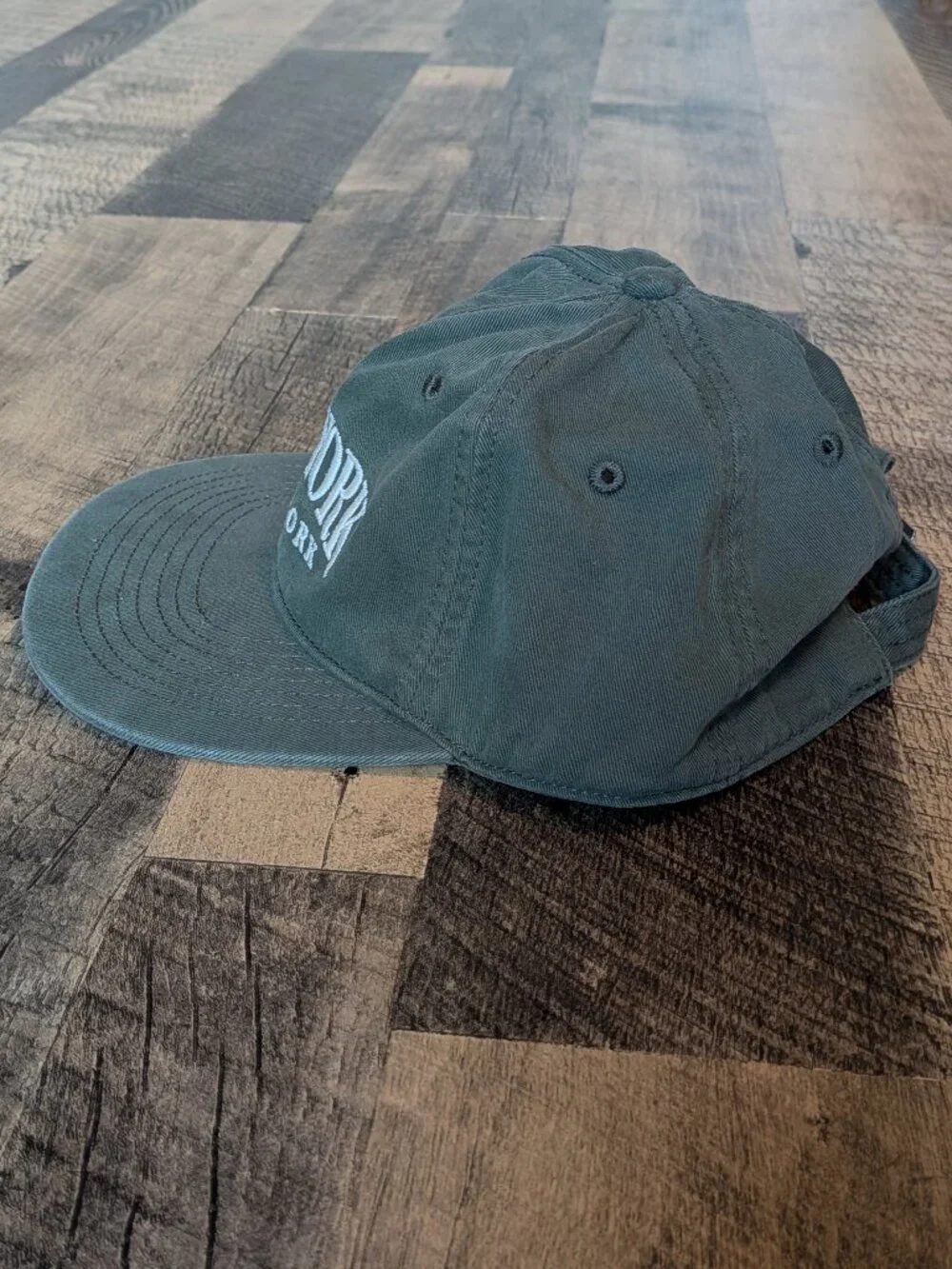 Abercrombie & Fitch New York Hat Green Cotton Twill Baseball Cap